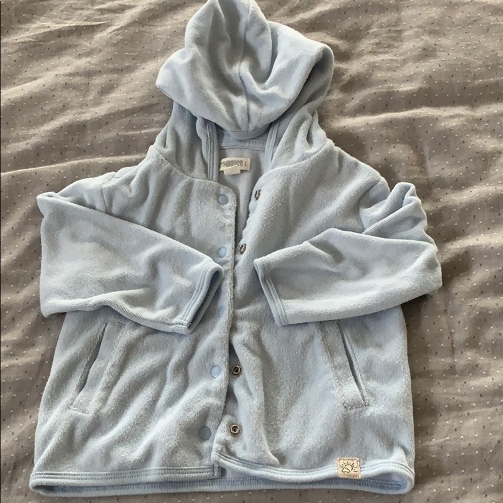 Gymboree baby blue terry cloth hoodie